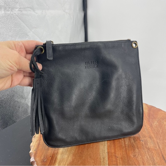 Eileen Fisher Handbags - Eileen Fisher crossbody bag black with tassel